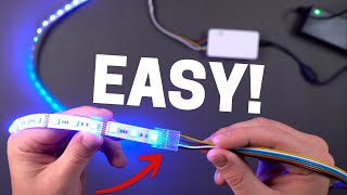 Ridiculously Easy DIY Light Strips no soldering [upl. by Morten592]