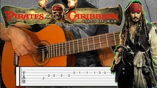 Gitar Dersleri KARAYİP Korsanları TAB  Pirates of the Caribbean Guitar Lesson  How to play [upl. by Mizuki]