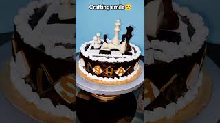 Beautiful chessboard cake with chocolate pieces🤩 cake trending shorts shortfeed viral [upl. by Yelhak]