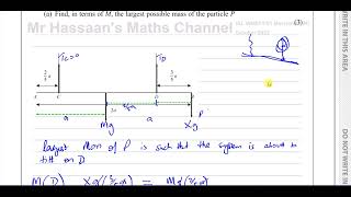 WME0101 IAL Edexcel M1 October 2022 Q2 Statics Moments [upl. by Chang]