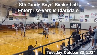 Enterprise vs Clarkdale 8th Grade Boys’ Basketball [upl. by Noerb18]