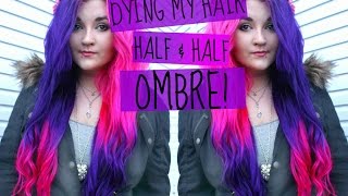 ★ DYING MY HAIR Half amp Half Ombre ★ [upl. by Malloy]