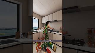 Transforming A Small Kitchen Into A Smart And Futuristic Oasis shorts [upl. by Atikihc]