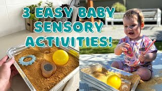 3 EASY DIY Baby Sensory Activities for 810 Month Olds Cheap Fun Activities [upl. by Eelarat]