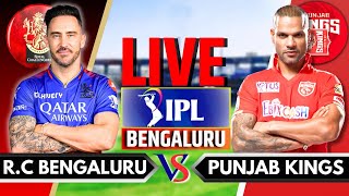 IPL 2024 Live RCB vs PBKS Live Match  IPL Live Score amp Commentary  Bangalore vs Punjab Live Match [upl. by Dudden]