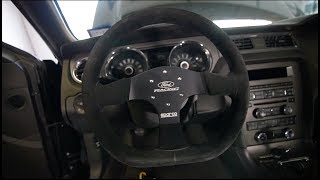 Ford Racing Steering Wheel Install 20112014 S197 Mustang [upl. by Awahsoj657]