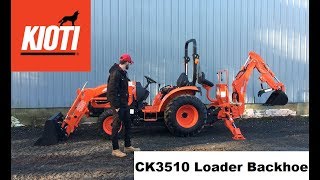 Kioti CK3510 HST Compact Tractor Loader Backhoe  Walkthru [upl. by Eniaj]