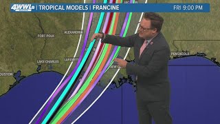 Tuesday 130pm Tropical Update TS Francine loosely organized [upl. by Annalise464]