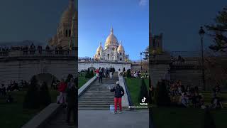 Montmartre ytshorts youtubeshorts paris montmarte church europe wanderlust sightseeing [upl. by Garwin]