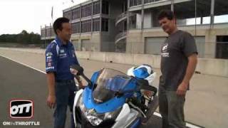 2009 Suzuki GSXR1000 test ride at Kevin Schwantz School [upl. by Aliban773]