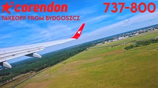 Powerful Takeoff from Bydgoszcz  Corendon Airlines  Boeing 737800 4K60 [upl. by Nosyt]