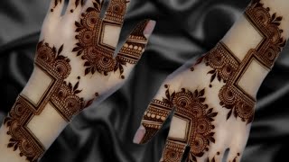 Square Mehndi Designs For Back Hand ll Easy Arabic Mehndi Design For Front Handll New stylish Mehndi [upl. by Darcia]