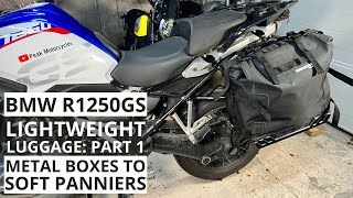 Gear BMW R1250GS Lightweight Luggage Part 1 Outback MotortekEnduristan Monsoon Evo Panniers 4K [upl. by Veats]