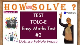 Tolc E Math Test for access to the University of Economics and Business tolc Università Economia [upl. by Ymmat380]