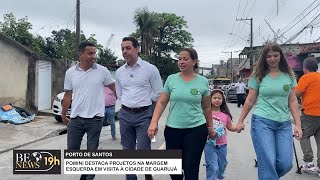 Presidente da APS visita comunidade em Guarujá  BE News 19h [upl. by Eimile676]