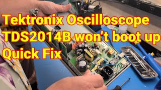 Tektronix Oscilloscope TDS2014B wont boot up repair [upl. by Enomaj216]