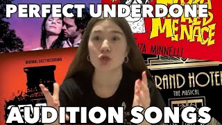 PERFECT UNDERDONE AUDITION SONGS [upl. by Augustin]