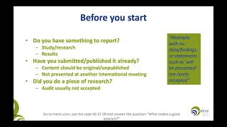 How to write an abstract  Webinar with Dr Roger Sturmey [upl. by Bixler765]