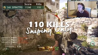 110 KILLS in 1 Game SNIPING ONLY [upl. by Ahcrop]