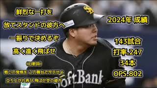 山川穂高【1時間耐久】応援歌 広告なし ソフトバンク 作業用 睡眠用 福岡ソフトバンクホークス 現歌詞amp旧歌詞戒め [upl. by Naaitsirhc]