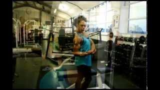 Fay Ellis Shoulder and Tricep Workout 091014  MuscleFactory Swinton trained by Chris Wormley [upl. by Carita]