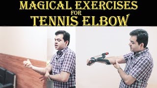 Self Treatment for TENNIS ELBOW BEST Exercises for TENNIS ELBOW PAIN RELIEF Hindi PART2 [upl. by Burnie]