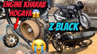 Splendor bike Z black krva di♠️❌splendor ka engine ma problem aagayi bike start nhi hori😱😭vansh 0036 [upl. by Helban]