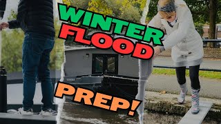 Preparing Our Widebeam Boat for River Floods  Winter 2024  Essential Maintenance Tips  170 [upl. by Assyram916]