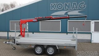 Konag laadkraan aanhangwagen 350x185 met afstandsbediening [upl. by Ioves]