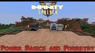 FTB Infinity Evolved  Power Basics and Starting Forestry [upl. by Nealson]