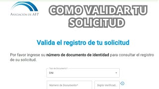 COMO VALIDAR SI REGISTRE BIEN MI SOLICITUD DE DEVOLUCION DE MIS FONDOS DE MI AFP [upl. by Aleb]