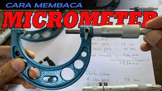 Cara menggunakan dan Membaca Micrometer Sekrup [upl. by Ladew358]