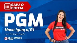 Concurso PGM Nova Iguaçu RJ  Saiu o Edital [upl. by Micco227]