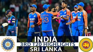 India vs Sri Lanka 3rd T20 Highlights 2024  Ind vs Sl T20 Highlights  Ind vs Sl Highlights [upl. by Monte310]