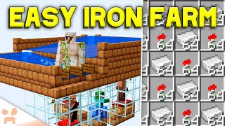 MINECRAFT 119 IRON FARM TUTORIAL  Easy Efficient [upl. by Aerbas]