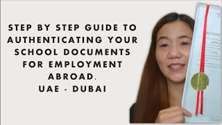 How to DFA Authenticate Your Documents TOR amp Diploma for Employment AbroadUAE amp MOFA attestation [upl. by Karlin]