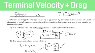 Terminal Velocity and Resistive Force [upl. by Lebasiairam]