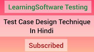 Test Case Design Techniques in software Testing [upl. by Ahsyla]