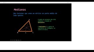 Cevianas e pontos notáveis de um triângulo [upl. by Ailimaj]