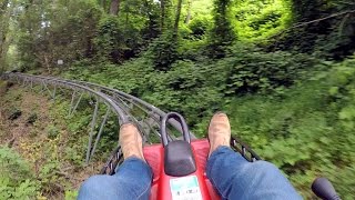 Gatlinburg Mountain Coaster onride HD POV 60fps Moonshine Mountain Coaster [upl. by Cyma]