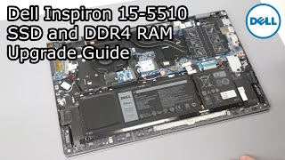 Dell Inspiron 1555105518 2021  SSD and RAM Upgrade Guide [upl. by Haslett]