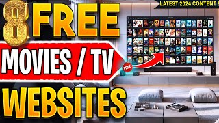 🔴Top 8 Websites to Watch FREE Movies  TV Shows No Sign up 2024 Update [upl. by Atiuqcir]