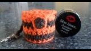 CROCHET TUTORIAL  LIP BALM KEYRING  MAKING THE LID AND BUTTON HOLE PART 2 [upl. by Gnilrac]