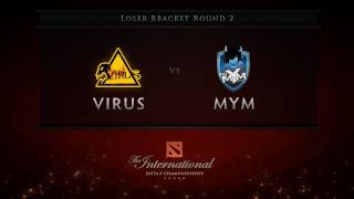 Virus vs MYM  Loser Bracket Round 2  Dota 2 International  Russian Commentary [upl. by Ahsekin]