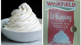 Review of weikfield powder whipping cream  whipped cream in just 3 mins  powder whipping cream [upl. by Cate26]