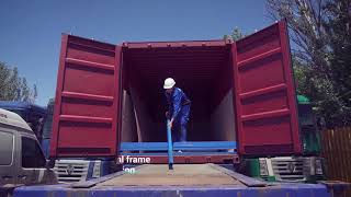 Flexitank loading process in 20DV container Stoles Logistic LTD Odessa Ukraine [upl. by Ulphia111]