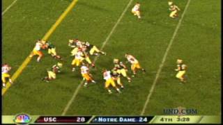 Greatest Plays of the Weis Era  3  Quinn Puts Notre Dame Ahead [upl. by Higley]