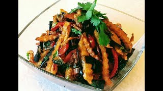 Baqlajonli salat  Салат из баклажанов  Eggplant salad [upl. by Cherian]