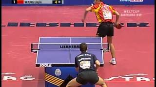 Timo Boll GER vs Wang Liqin CHN [upl. by Ynnavoeg]