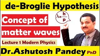 DeBroglie hypothesis of matter waves expression for debroglie wavelength modern physics quantum P [upl. by Bernat]